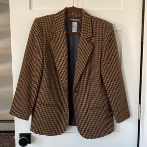 Vintage Sag Harbor Houndstooth Blazer size 6P